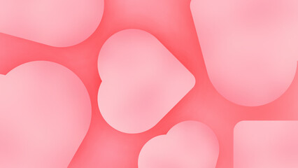 3d love shape texture background in pink color great for desktop, background, wallpaper