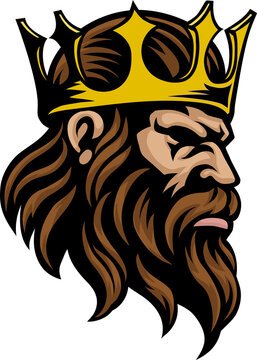 recommend clip art: King Crown Warrior Head Mascot Medieval Face Man