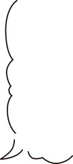 Cloud-shaped handwritten speech bubble frame, simple line style
