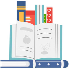 Book Stacks Illustration