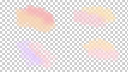 Pastel Watercolor shape pn Transparent Background