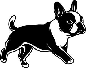 French Bulldog Dog SVG Running Right Simple Design