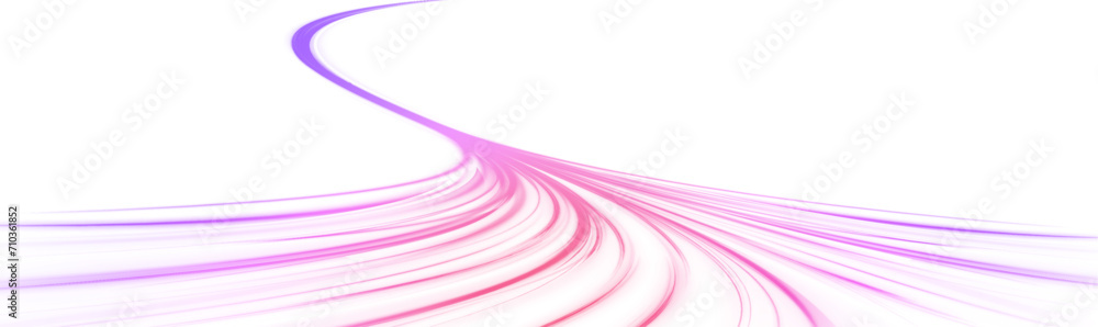 Poster Vector png glitter light fire flare trace. Abstract image of speed motion on the road. Speed of light concept png background.	
