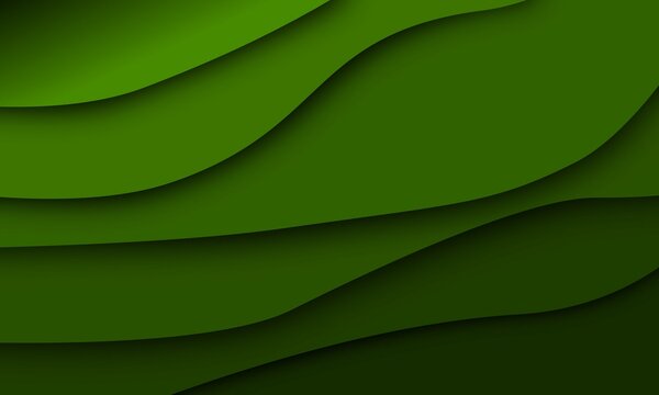 green abstract background with waves