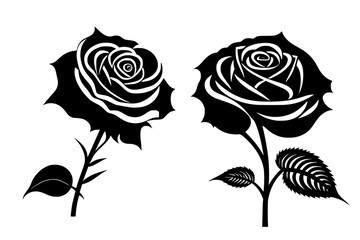 set of roses vector