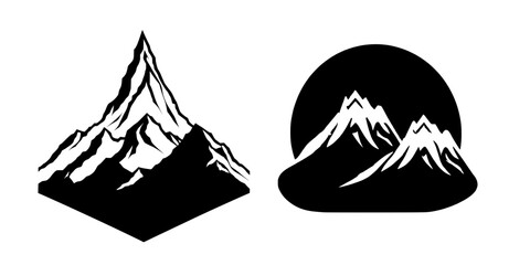 mountain camping icon Vector illustration silhouette image icon