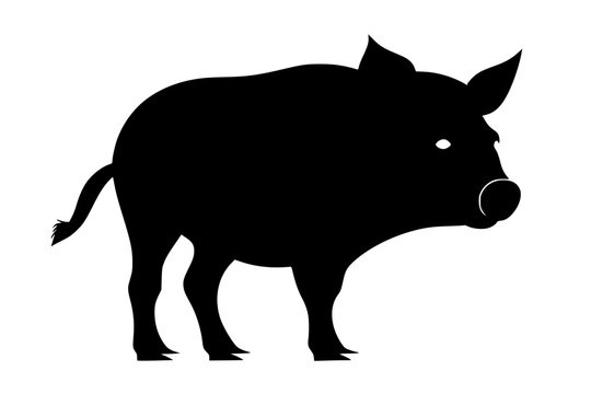pig Vector illustration silhouette image icon