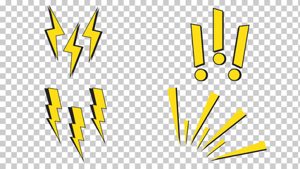 Comic Effect Shape on Transparent Background