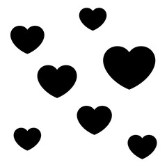 heart icons, concept of love