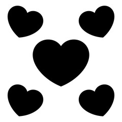 heart icons, concept of love