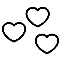 heart icons, concept of love