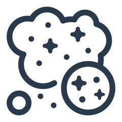Ethereal Cosmic Dust Cloud Vector Icon Illustration