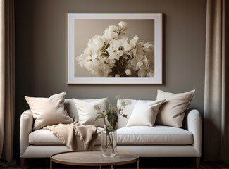 Floral Blossom Bouquet: A Delicate White and Pink Arrangement of Blooming Peonies, Symbolizing Beauty and Romance, with a Vintage Flair, on a Dark Green Still Life Background