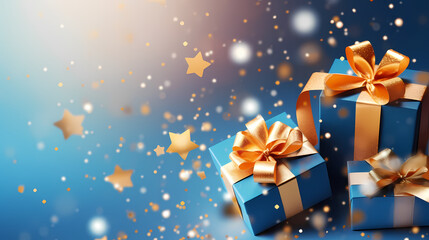 Obraz premium Gift box background, black friday sale, birthday, children's day, valentine's day and wedding gift background