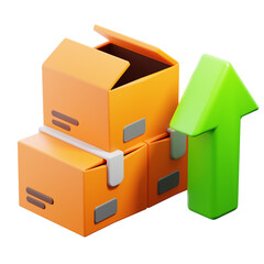 Obraz premium PNG 3D Inventory Management icon isolated on a white background