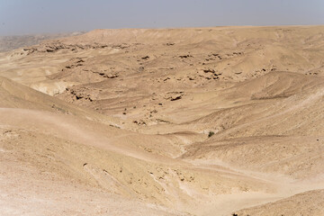 Fototapeta na wymiar erosion events on barren slopes at Moonlandscape, near Swakopmund, Namibia