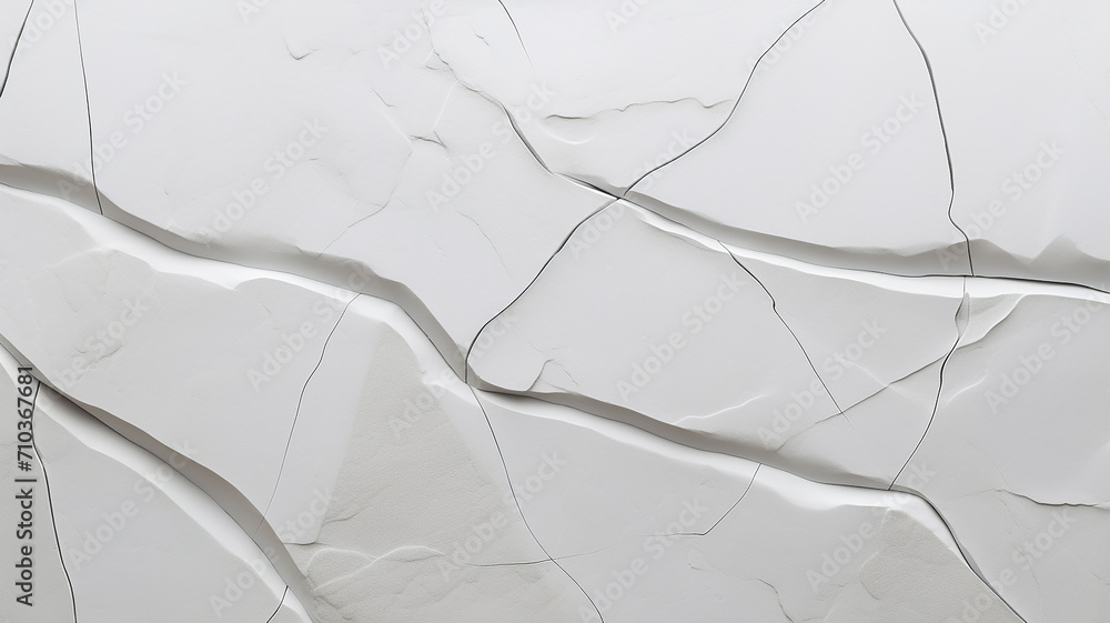 Wall mural white stone texture natural surface with cracks background