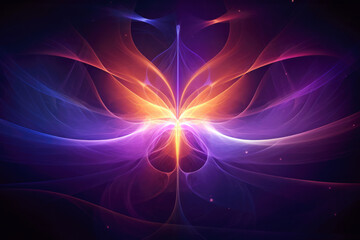 Obraz premium Abstract sparkling energy on black background.