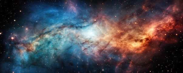 Naklejka premium Amazing photo of a beautiful galaxy deep in space