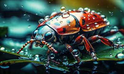 Extreme macro photography of amazing insect.