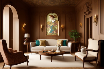 Modernist interior dessign living room