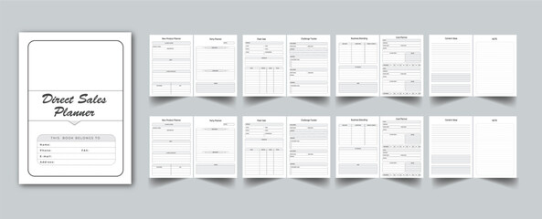 Editable Direct Sales Planner Kdp Interior printable template Design.
