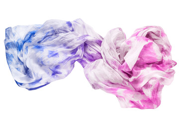 Crumpled scarf isolated