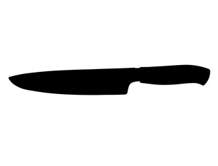 Knife silhouette vector art white background