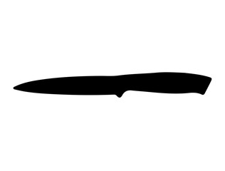 Knife silhouette vector art white background
