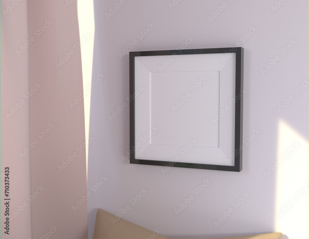 Poster a simple and convenient frame mock up file. picture frame mock up template.