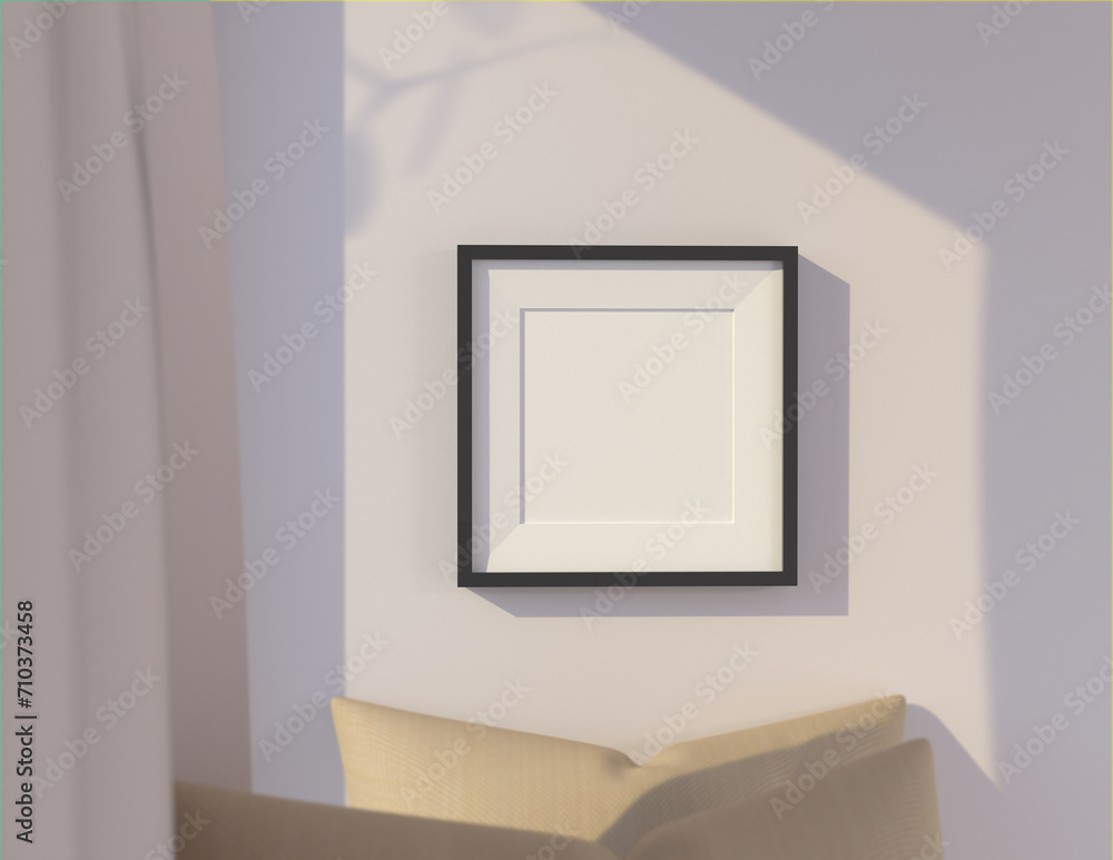 Poster a simple and convenient frame mock up file. picture frame mock up template.
