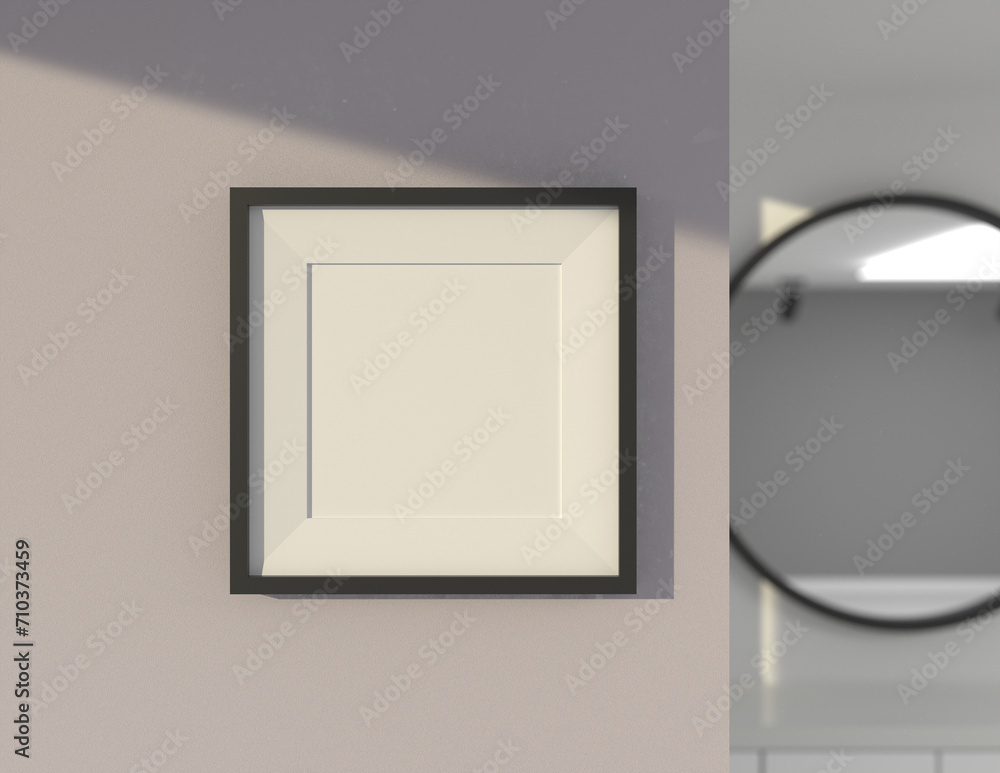 Poster a simple and convenient frame mock up file. picture frame mock up template.