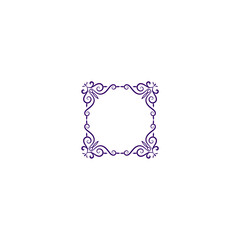 border with purple vector ornament background