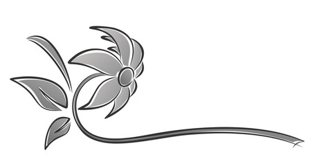 The symbol of a stylized garden flower.
