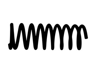 Metal Spring silhouette vector art white background