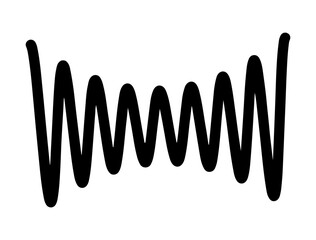 Metal Spring silhouette vector art white background