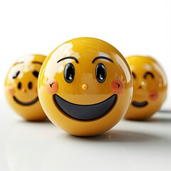 Set Icon Smile Emoji Realistic Yellow, Background Images , Hd Wallpapers