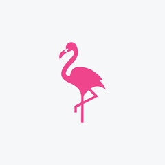 Naklejka premium Flamingo logo design
