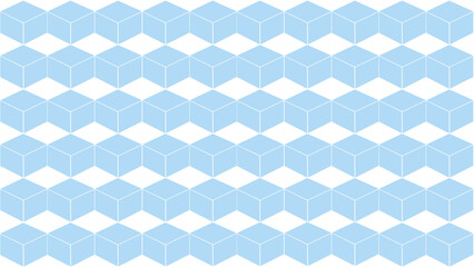 Blue background with rhombus and cubes
