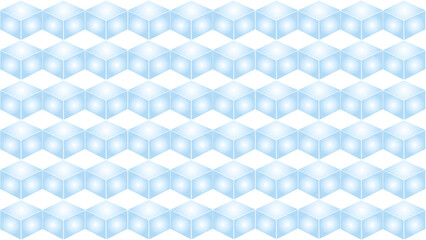 Blue background with rhombus and cubes