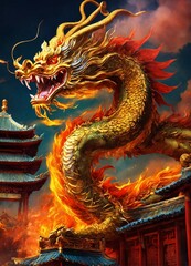 Obraz premium dragon china