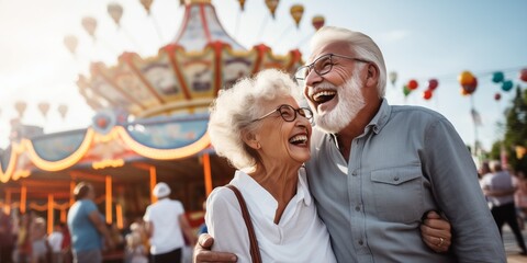 happy retirement is a very elderly couple
