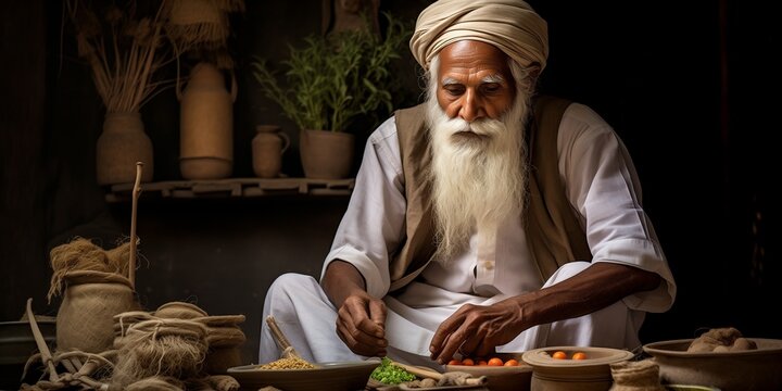 A wise Indian sage - Powered by Adobe