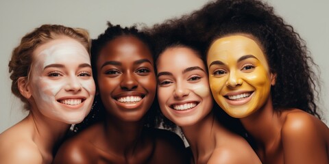 Obraz premium Portrait of a woman expressing the concept of skin care