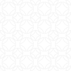 Obraz premium Seamless trendy pattern of circles and arcs, geometric white shapes for textiles and wallpaper. Festive Christmas pattern on a gray background.