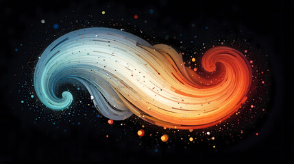 Technology abstract lines background and light effects, technology sense background