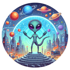 alien cartoon character