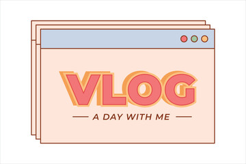 Vlog Video Frame Sticker Design