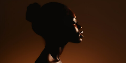 dark silhouette of a woman