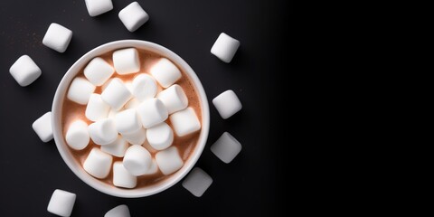 Fototapeta na wymiar Small marshmallows in a cup of coffee